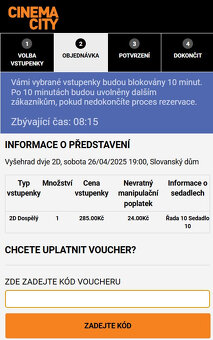 Poukazy do Cinema City - 2