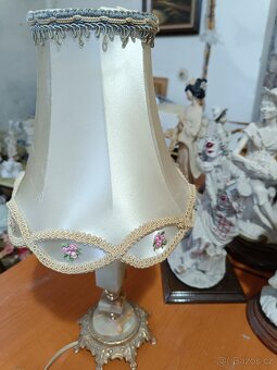 Stolní lampa vintaže, masaz, mramor - 2