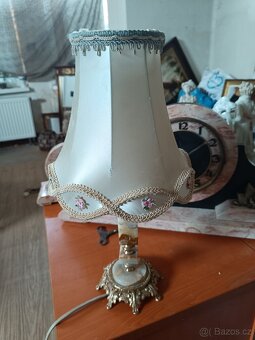 Stolní lampa vintaže, masaz, mramor - 2