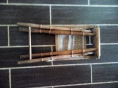 chlazení vína, na dveře kov, starožitná skládací stolička - 2