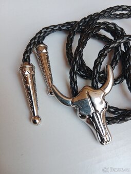 Kovbojské western Bolo býk chrom - 2