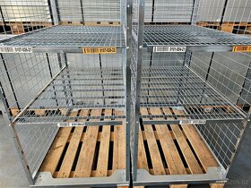Koše pletivove, gitterbox kovový kôš 120x80x220cm.+Polička 3 - 2