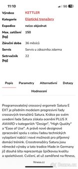 Crossový trenažér Kettler SATURA E EXT - 2