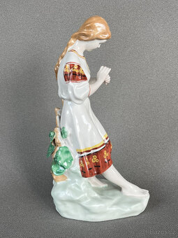 XL soška Dívka s kopretinou 29.5 cm, Polonne USSR - 2