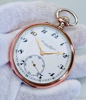 NÁDHERNÉ CELO STŘÍBRNÉ PÁNSKÉ KAPESNÍ HODINKY IWC SCHAFFHAUS - 2