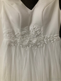 svatebí šaty vel 38 ivory white - 2