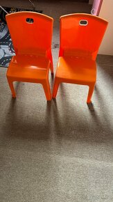 Dětské židle - oranžové plastové - 2