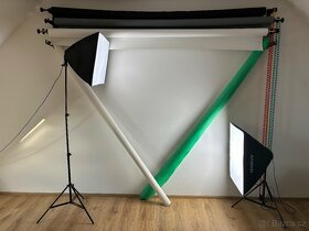 Andoer Studio Photo 2x Softbox(8x žárovka uvnitř)+5x plátno - 2