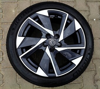 Alu kola originál Peugeot 308 5x108 R17 KRÁSNÁ TOP SADA - 2