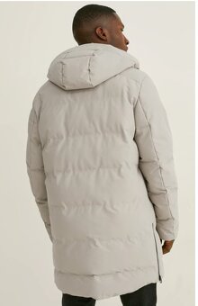 Delší teplá pánská prošívaná bunda s kapucí C&A, vel. XL - 2