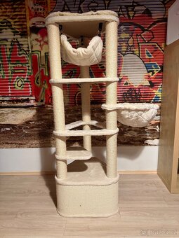 Škrabadlo Edoras XL 160x55x55 cm, krémové - NOVÉ - 2