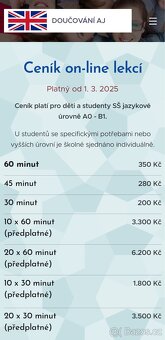 Doučování angličtiny - 2