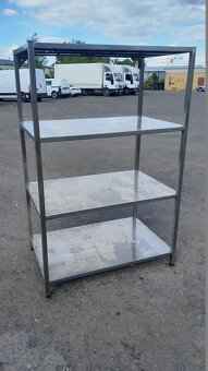 Nerezový regál s 4x polici 110x70x170 cm - 2