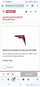 SÁDROKARTONÁŘSKÝ ŠROUBOVÁK HILTI SD 5000 - 2