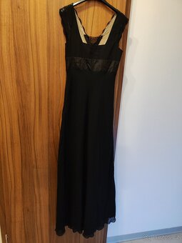Černé společenské šaty s krajkou a flitry vel. 36 - 2