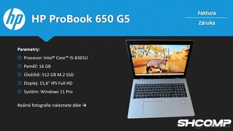 HP ProBook 650 G5 | i5-8365U | 16GB | 512GB SSD | Záruka - 2