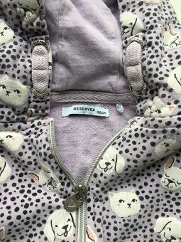 Mikina Reserved fialová potisk buldoček, pes, kočka - 2