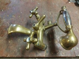 Baterie vanová, mosazná, historická - 2