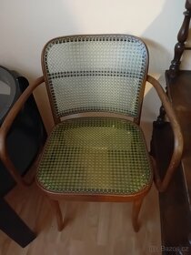 Starožitné  retro dřevěné židle  s výpletem - 2