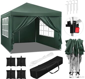 WOLTU skládací pavilon 3 x 3 m se 4 bočními díly - 2