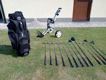 Golfové hole + vozík+bak - 2