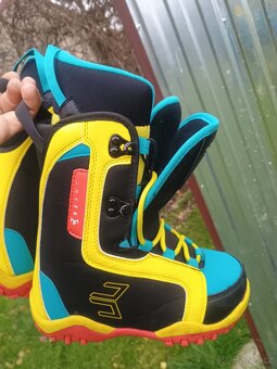 Dětský snowboard 110cm s vázáním a boty vel.34 - 2