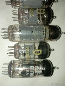 Sada všech 6ks elektronek z rádia Tesla 541A - 2