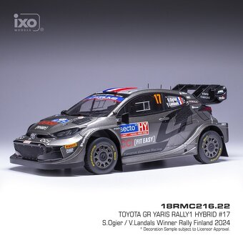 Modely Toyota GR Yaris Rally 1:18 IXO - 2
