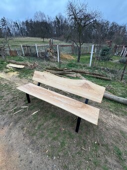 Masivní jasanová lavice - 2