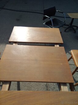 Prodám stůl a 4 židle, dýha - 2