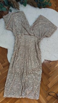 Zlaté flitrové šaty New Collection vel. S - 2