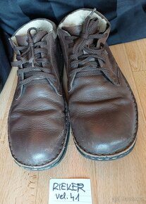 Rieker zimní kotníkové boty kožené hnědé vel. 41 - 2