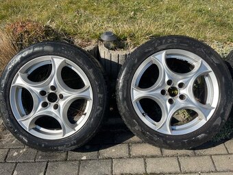 Alu kola 5x110 s pneu 225/50/ZR17 letní - 2