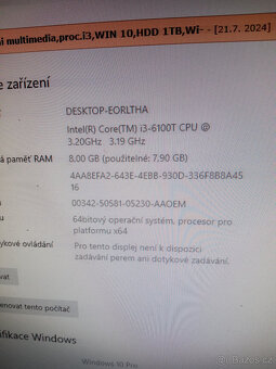 prodam HP ProDesk 400 G2 mini multimedia,proc.i3,WIN 10,HDD - 2