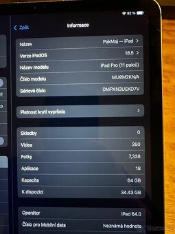 IPad Pro 11 2018 64GB. - 2