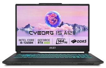 Herní notebook MSI Cyborg 15 A12VF – RTX 4060, jako nový - 2