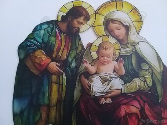 PANNA MARIA - JOSEF - JEŽÍŠEK - OKENNÍ DEKORACE - 2