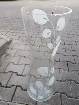 Váza IKEA velká 66 cm leptany vzor bez závad. - 2