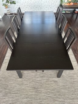 Jídelní stůl, 6 židlí, 2 barové židle (IKEA) - 2