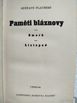 Gustave Flaubert-Paměti bláznovy(Smarh,Listopad),pevná vazba - 2