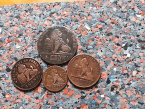 MINCE STARÁ BELGIE OD 1851 -1905 - 2