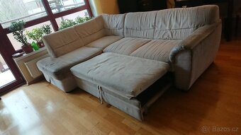 Rozkládací pohovka s úložným prostorem do L - 2