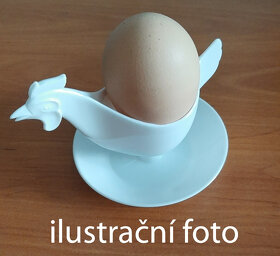 slepičky stojánky na vejce 6ks retro základní barvy - 2