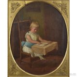 Starožitný obraz , olejomaľba obd. biedermeier - 2