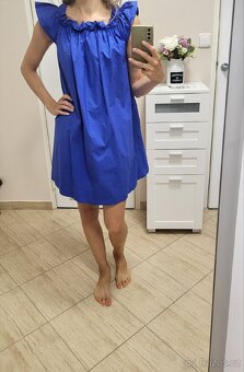 Modré volné šaty, vel. XS - 2