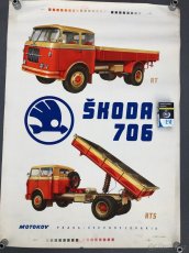 Škoda 706 RTS , Originální reklamní plakát . - 2