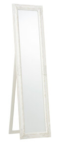 Stojací barokní zrcadlo bílé dřevěné fazeta 160x40cm - 2