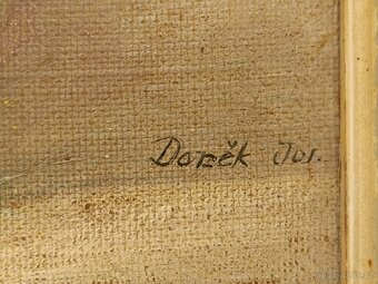 Obraz Josef Daněk starožitný, Vlčí máky, olej 66x52 - 2