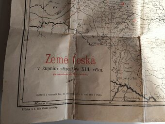 Historická mapa Země Česká v župním zřízení ve XIII. věku - 2