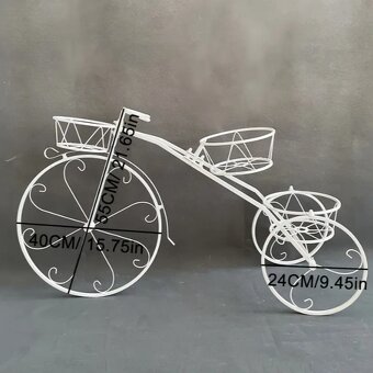 Kovové kolo, bicykl pro květináče, dekorace - 2